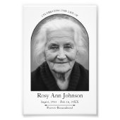 Personalized Memorial Funeral Photo Poster (Voorkant)