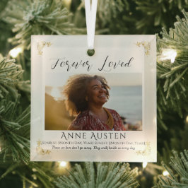 Personalized Memorial Glass Ornament | Keepsake