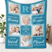 Personalized Memorial Keepsake Photo Collage Fleece Deken