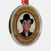 Personalized Memorial Ornaments with Picture Metalen Ornament (Rechts)