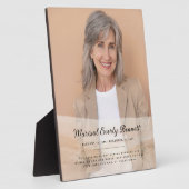 Personalized Memorial Photo Plaque Fotoplaat (Zijkant)