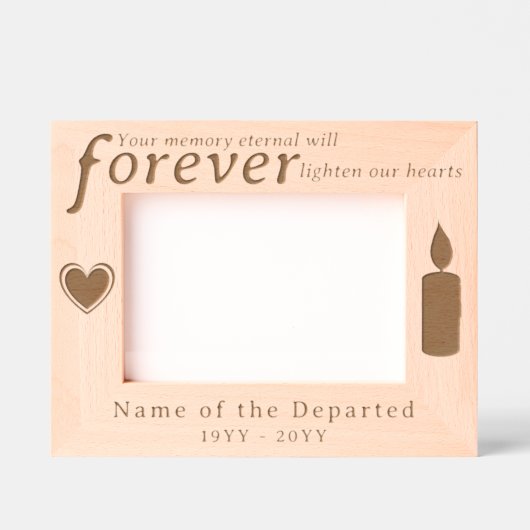 Personalized Memorial Remembrance Hearts, Candle Gegraveerde Lijstjes (Voorkant)