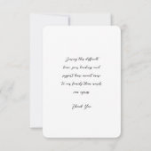 Personalized Memorial Thank You Card Bedankkaart (Achterkant)