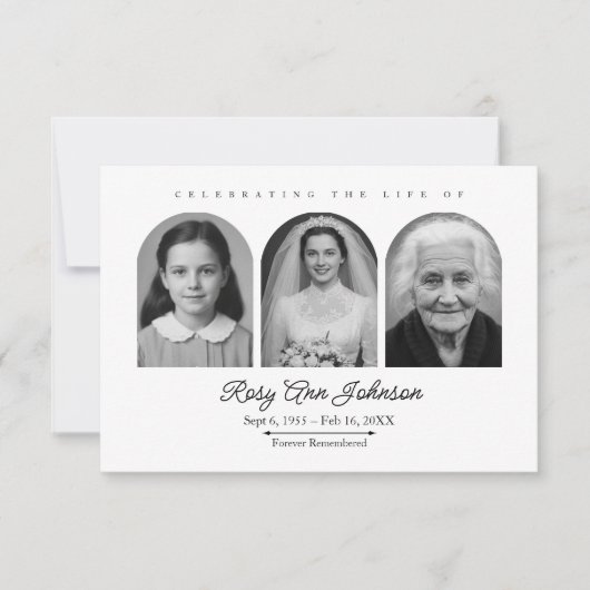 Personalized Memorial Thank You Card Bedankkaart (Voorkant)