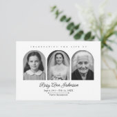 Personalized Memorial Thank You Card Bedankkaart (Staand voorkant)