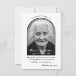 Personalized Memorial Thank You Card Bedankkaart
