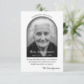 Personalized Memorial Thank You Card Bedankkaart (Staand voorkant)