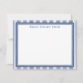 Personalized Men’s Blue Custom Stationery Notitiekaartje (Voorkant)