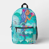Personalized Mermaid Bedrukte Rugzak (Voorkant)