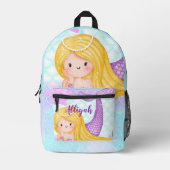 Personalized Mermaid Bedrukte Rugzak (Voorkant)