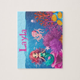 Personalized Mermaid Child Name Puzzle  Legpuzzel