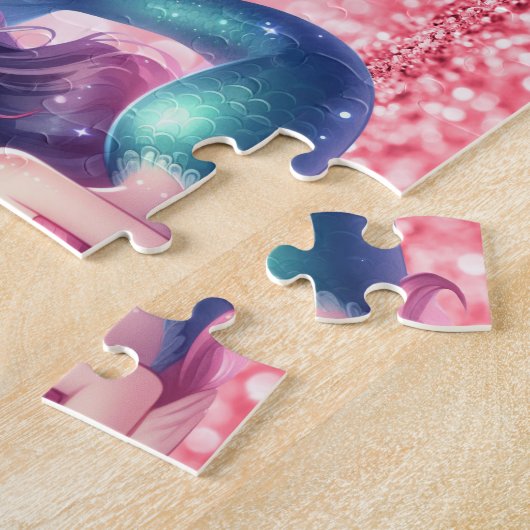 Personalized Mermaid Child Name Puzzle  Legpuzzel (Zijkant)