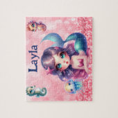 Personalized Mermaid Child Name Puzzle  Legpuzzel (Verticaal)