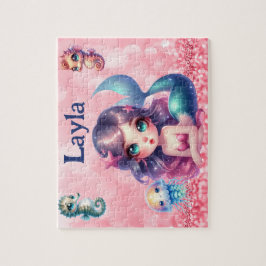 Personalized Mermaid Child Name Puzzle  Legpuzzel