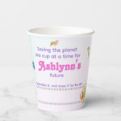 Personalized Mermaid Eco Friendly Under the Sea Papieren Bekers (Achterkant)