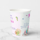 Personalized Mermaid Eco Friendly Under the Sea Papieren Bekers (Rechts)