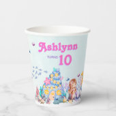 Personalized Mermaid Eco Friendly Under the Sea Papieren Bekers (Voorkant)