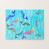 Personalized Mermaid Underwater Adventure Legpuzzel (Horizontaal)