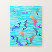 Personalized Mermaid Underwater Adventure Legpuzzel (Verticaal)
