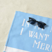 Personalized Mermaid Watercolor Boho Strandlaken (In situ)