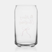 Personalized Merry Christmas Can Glass - Holiday D Blikvorm Glas (Achterkant)