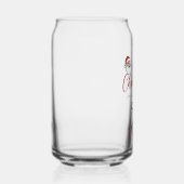 Personalized Merry Christmas Can Glass - Holiday D Blikvorm Glas (Rechts)