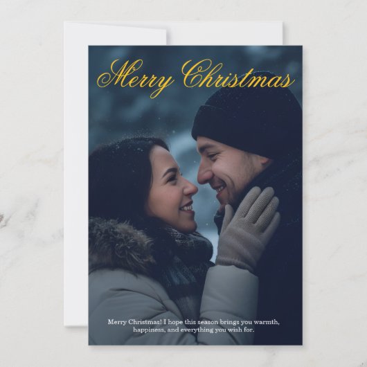 Personalized Merry Christmas Card Bedankkaart (Voorkant)