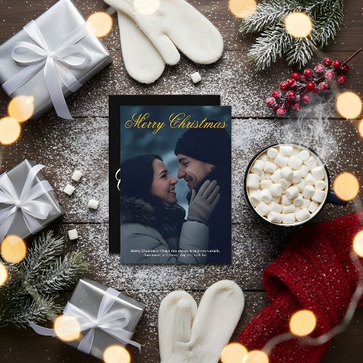 Personalized Merry Christmas Card Bedankkaart