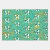 Personalized Merry Christmas Copper Monogram Inpakpapier Vel (Voorkant 3)