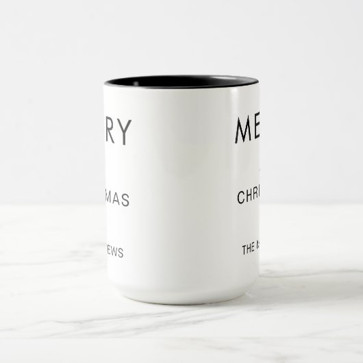 Personalized Merry Christmas Custom Mug Holiday St Mok (Midden)