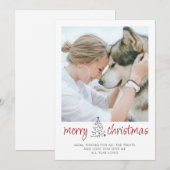 Personalized Merry Christmas Dog Mom Pet Photo Feestdagenkaart (Voorkant / Achterkant)
