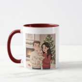 Personalized Merry Christmas Family Mug – Custom C Mok (Links)