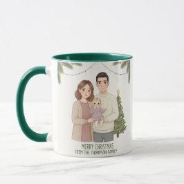 Personalized Merry Christmas Family Mug  Mok
