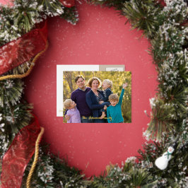 Personalized Merry Christmas Family Photo Holiday Folie Uitnodiging Briefkaart