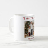 Personalized Merry Christmas Family Photo Mug  Koffiemok (Voorkant links)