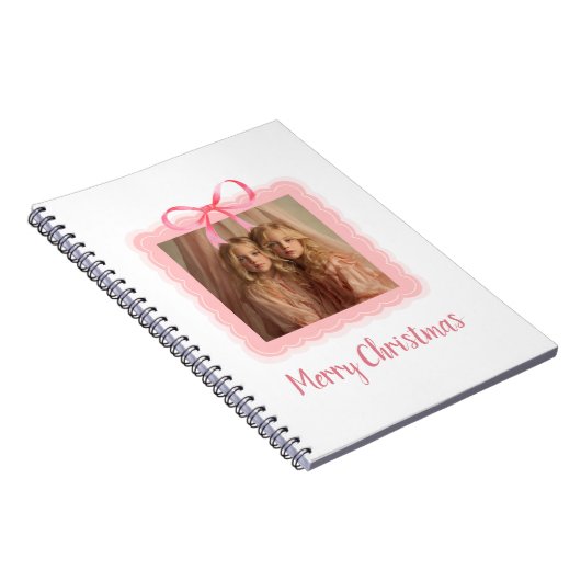 Personalized Merry Christmas Family Photo Notebook Notitieboek (Rechterzijde)
