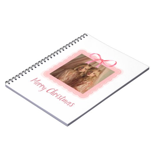 Personalized Merry Christmas Family Photo Notebook Notitieboek (Linkerzijde)