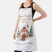 Personalized Merry Christmas Grandma Apron Schort (Insitu)