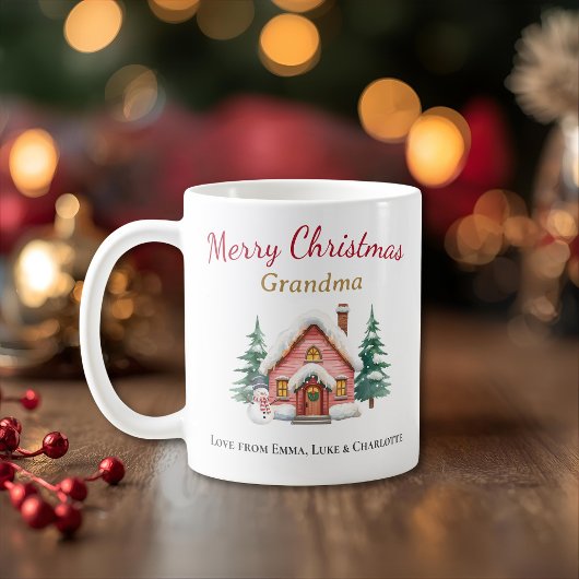 Personalized Merry Christmas Grandma Mug Koffiemok