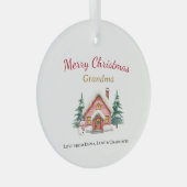 Personalized Merry Christmas Grandma Ornament (Voorkant Rechts)