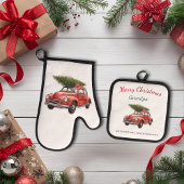 Personalized Merry Christmas Grandpa Kitchen Set