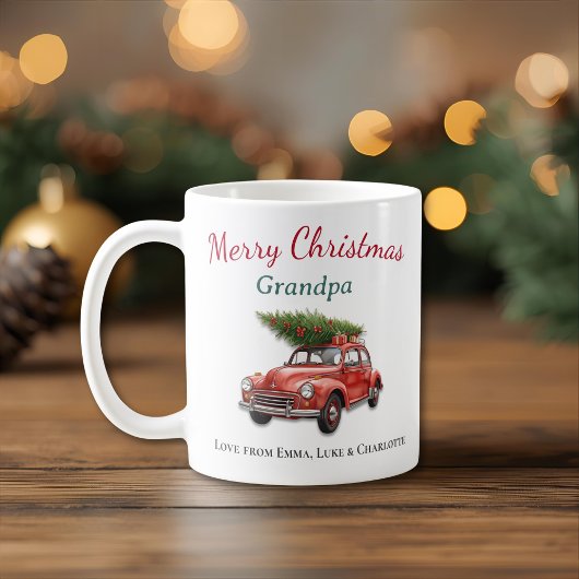 Personalized Merry Christmas Grandpa Mug Koffiemok