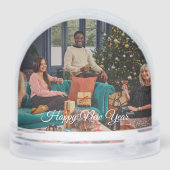 Personalized Merry Christmas & Happy New Year Sneeuwbol (Achterkant)