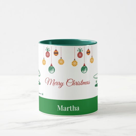 Personalized Merry Christmas Mug Mok (Midden)