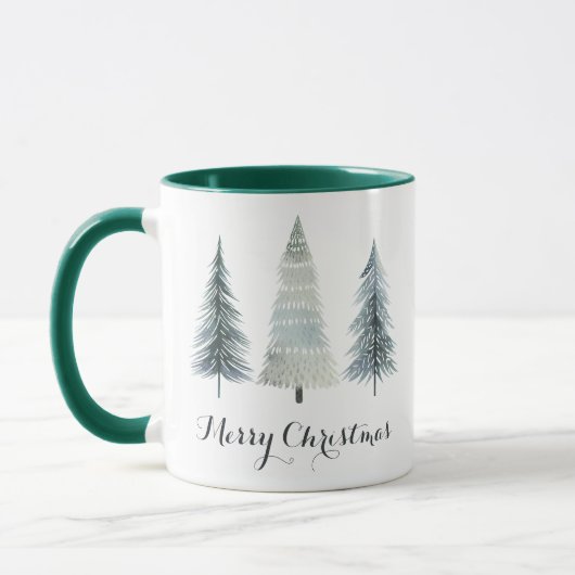 Personalized Merry Christmas Mug with Tree Design Mok (Links)