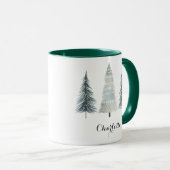 Personalized Merry Christmas Mug with Tree Design Mok (Voorkant rechts)