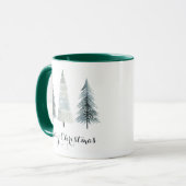 Personalized Merry Christmas Mug with Tree Design  Mok (Voorkant links)