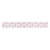 Personalized Merry Christmas Pink Santa Monogram Grosgrain Lint (Voorkant)