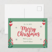 Personalized Merry Christmas Postcard Briefkaart (Voorkant / Achterkant)