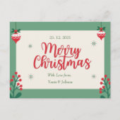 Personalized Merry Christmas Postcard Briefkaart (Voorkant)